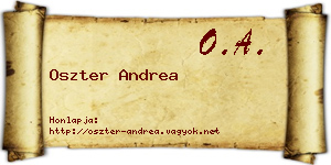 Oszter Andrea névjegykártya